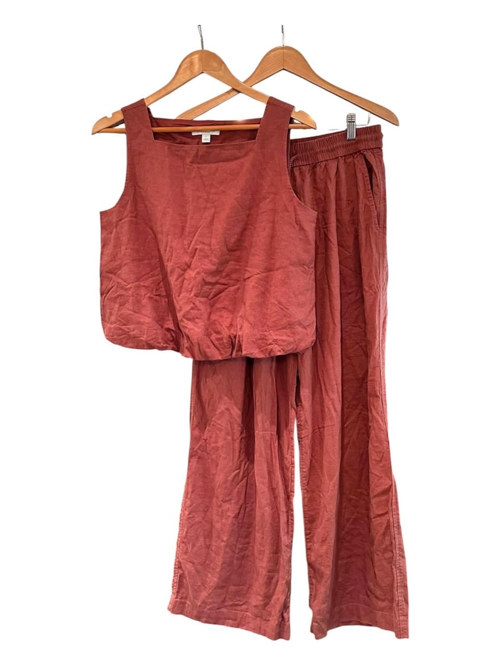 Ann Taylor Linen Blend Top/Pant Matching Set